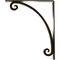 Ekena Millwork Legacy Wrought Iron Bracket, (Triple center brace), Antiqued Brass 2"W x 12"D x 15"H BKTM02X12X15TLEABS - alternate 7